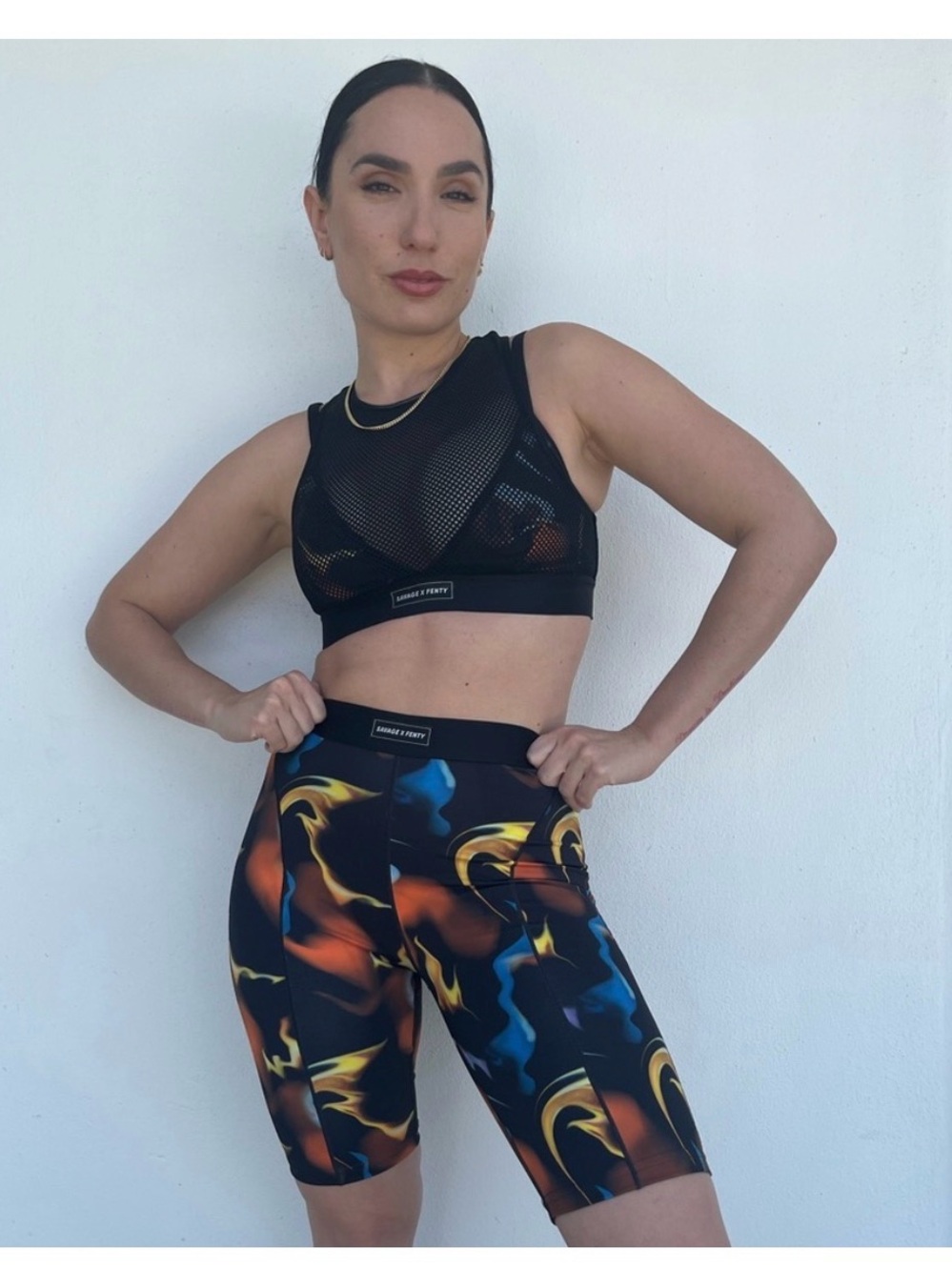 SAVAGEXFENTY
FLAME BIKE SHORTS SZ S